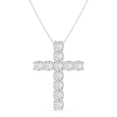 Unity Prong Lab Diamond Cross Pendant (3.00 ct. tw.)