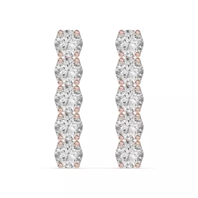 Unity Prong Lab Diamond Line Drop Earrings (2 ct. tw.)
