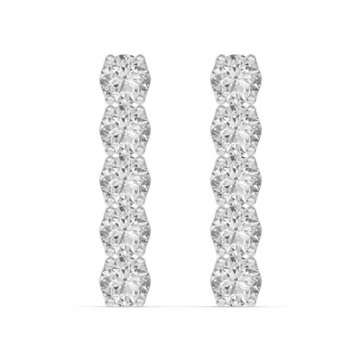 Unity Prong Diamond Line Drop Earrings (2 ct. tw.)