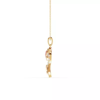 Duet Pavé Heart Necklace – Red & White