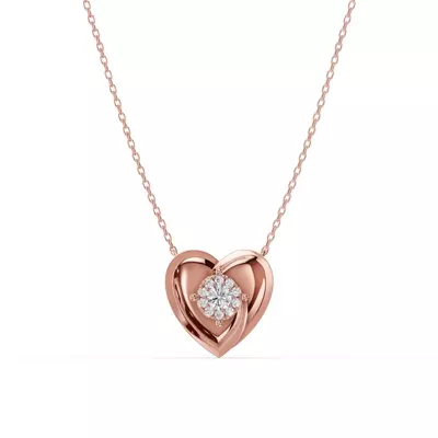 Spira Pavé Halo Heart Necklace