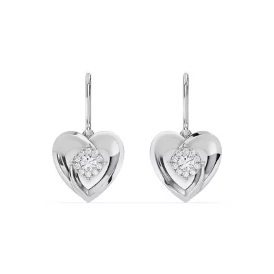 Spira Lab Pavé Halo Heart Earrings