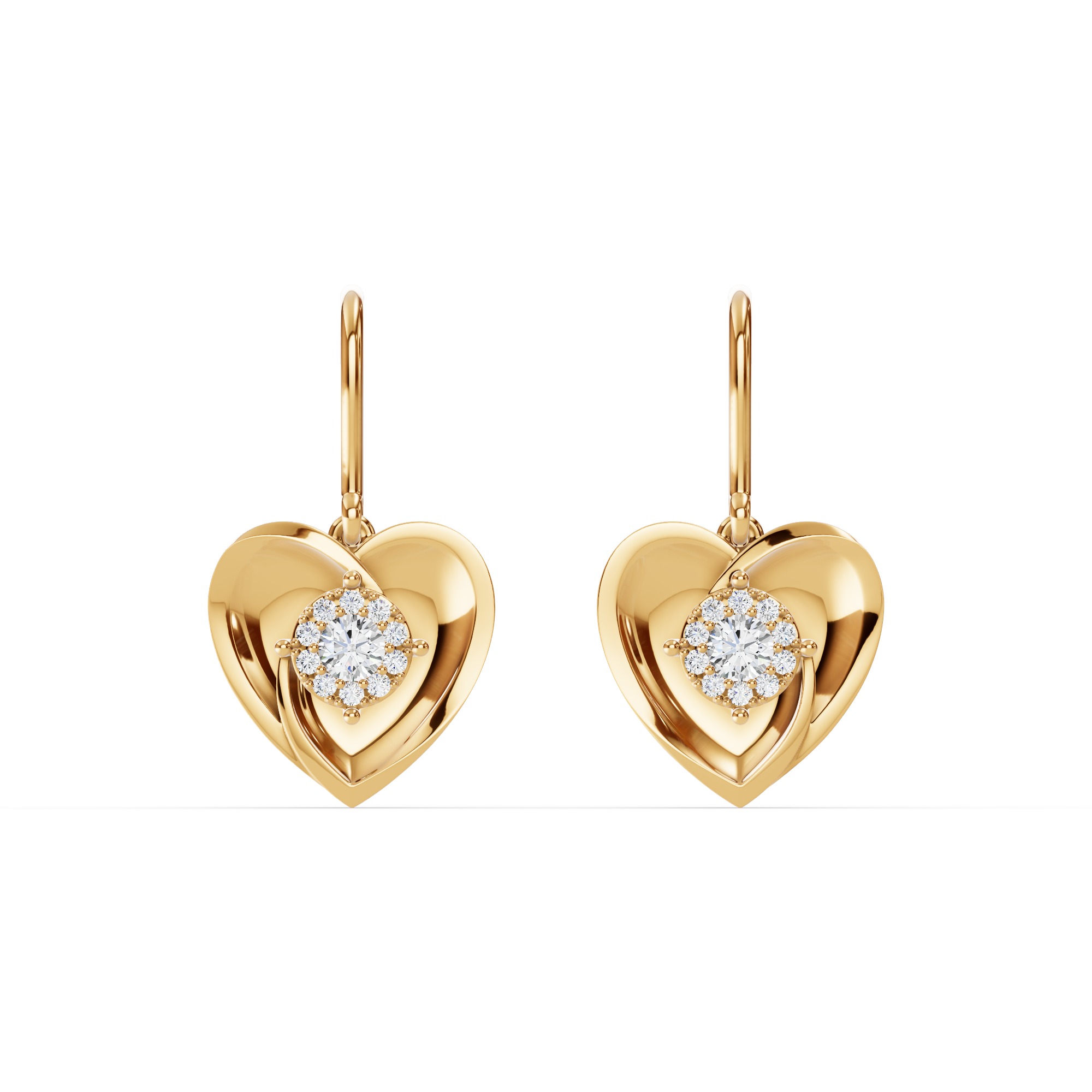 Spira Pavé Halo Heart Earrings