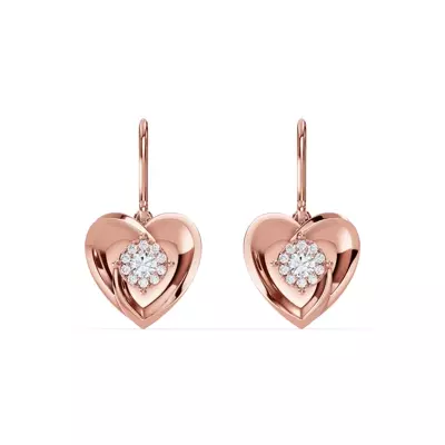Spira Lab Pavé Halo Heart Earrings