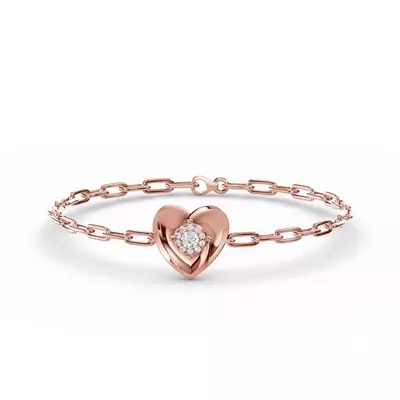 Spira Pavé Halo Heart Bracelet