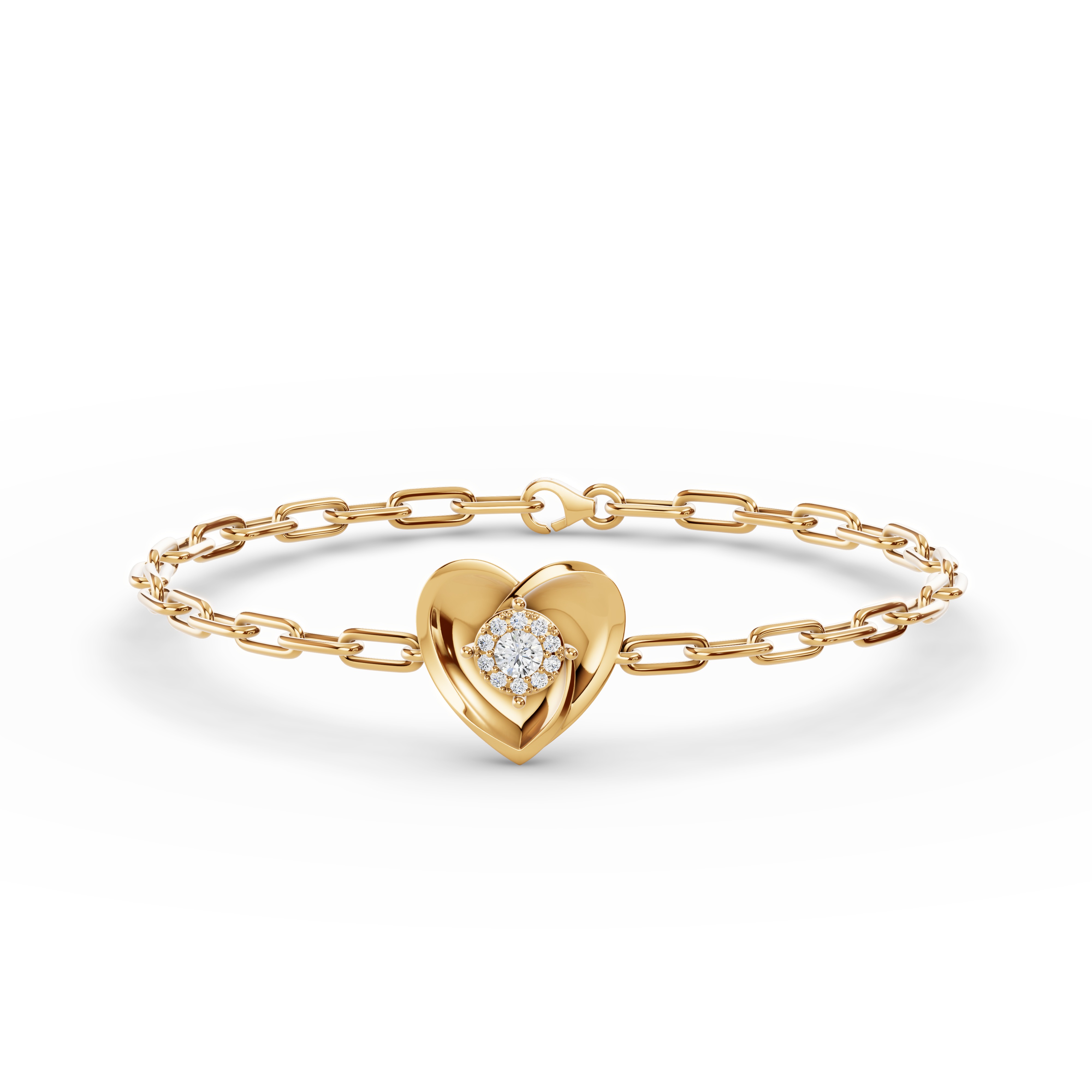 Spira Pavé Halo Heart Bracelet