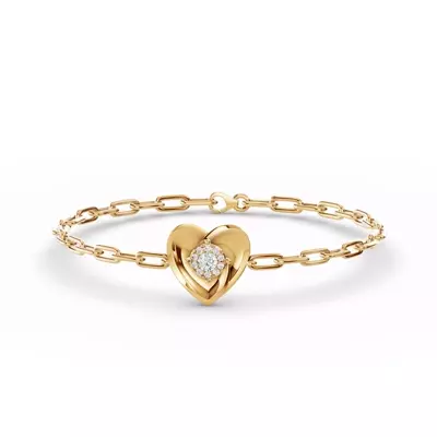 Spira Lab Pavé Halo Heart Bracelet