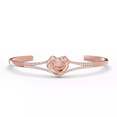 Rose Heart Lab Diamond Bangle