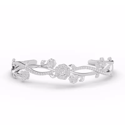 Camelia Floral Diamond Bangle
