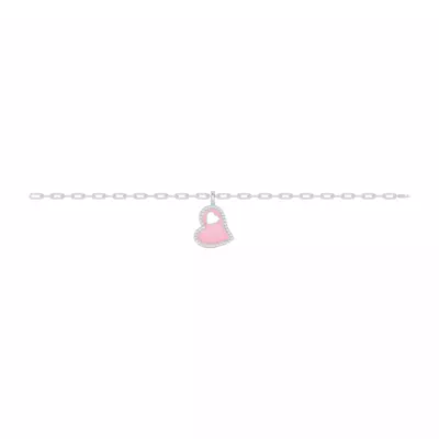 Cherish Pink Pavé Heart Bracelet