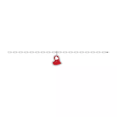 Cherish Red Pavé Heart Bracelet