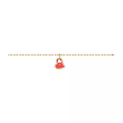 Cherish Red Lab Pavé Heart Bracelet