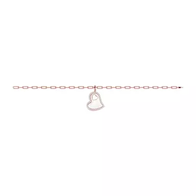 Cherish White Lab Pavé Heart Bracelet