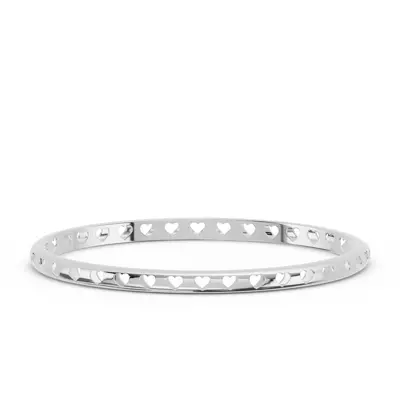 Eternity Heart Cutout Bangle