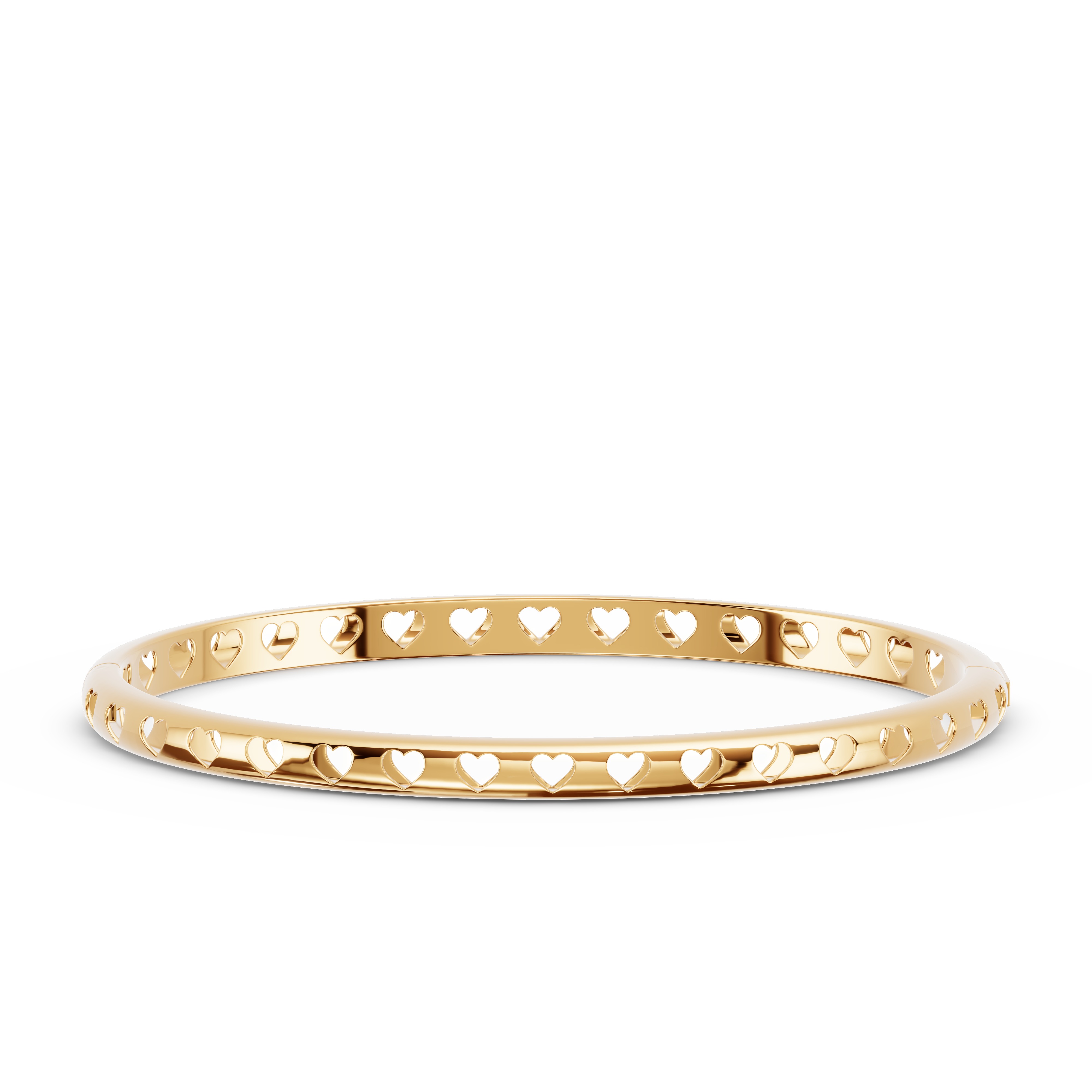Eternity Heart Cutout Bangle