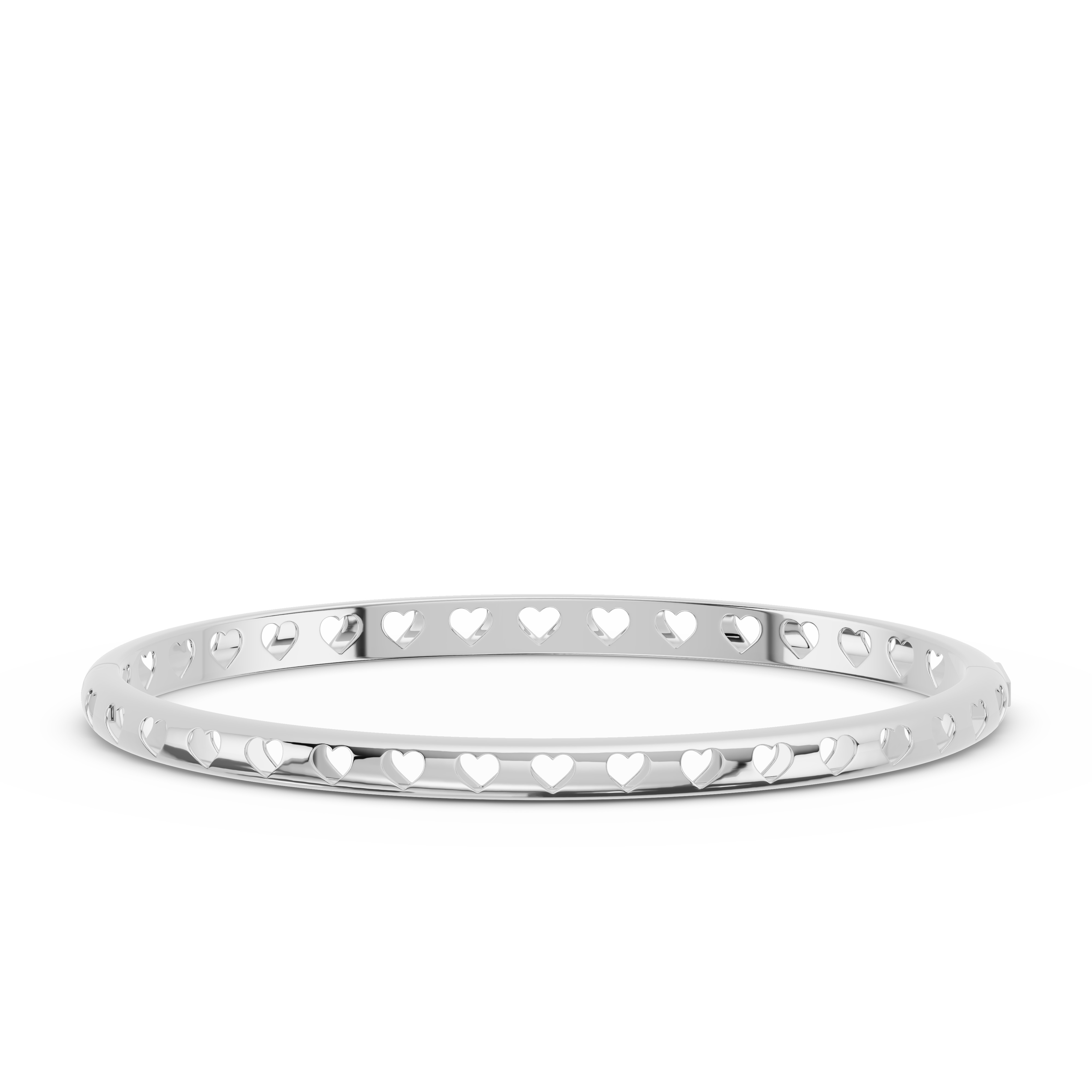 Eternity Heart Cutout Bangle