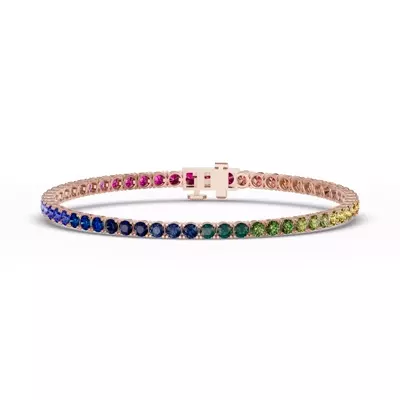 Rainbow Sapphire Tennis Bracelet (9 ct. tw.)