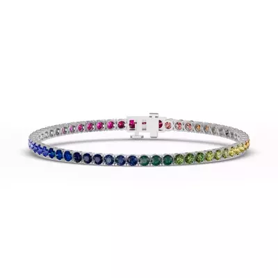 Rainbow Sapphire Tennis Bracelet (9 ct. tw.)