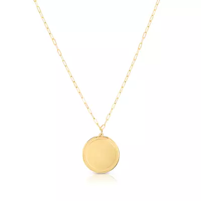 Round Medallion Gold Necklace