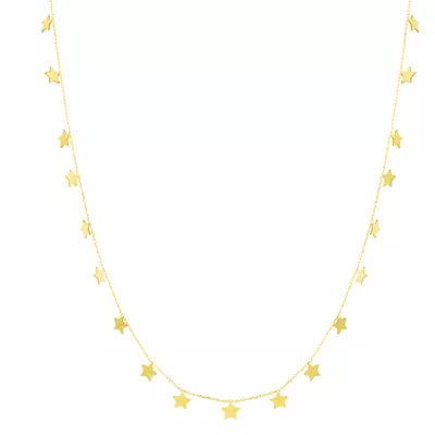 Dangling Star Station Gold Necklace