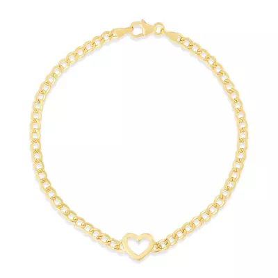 Heart Curb Chain Bracelet