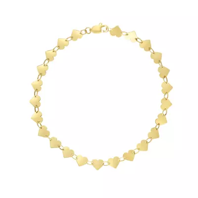 Heart-Link Gold Bracelet