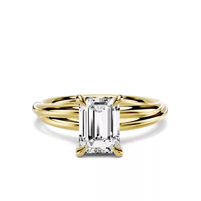 Avalon Crossover 1.00 ct. Emerald-Cut Lab Engagement Ring