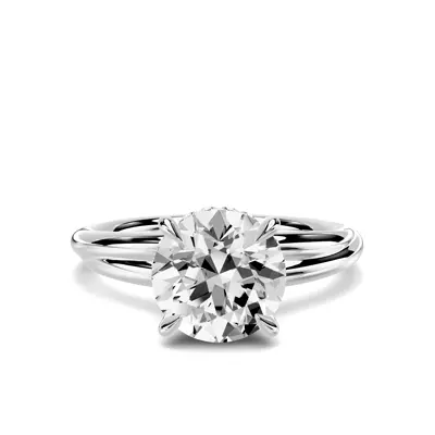 Avalon Double Crossover Hidden Halo 1.50 ct. Round Lab Engagement Ring