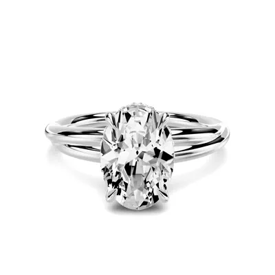 Avalon Double Crossover Hidden Halo 2.00 ct. Oval Lab Engagement Ring