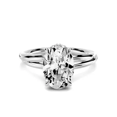 Avalon Double Crossover Hidden Halo 2.00 ct. Oval Lab Engagement Ring