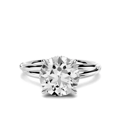 Avalon Double Crossover Hidden Halo 2.50 ct. Round Lab Engagement Ring