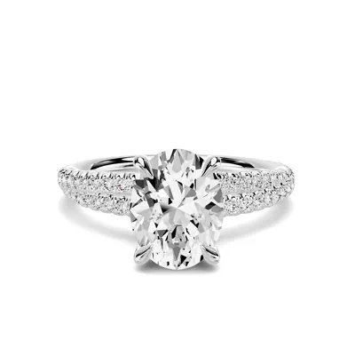Avalon Double Pavé Crossover 1.50 ct. Oval Lab Engagement Ring