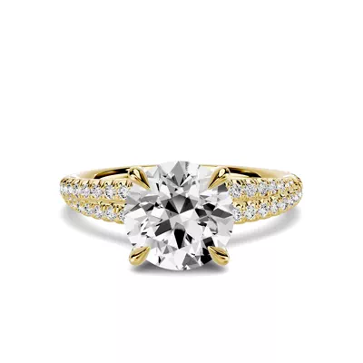 Avalon Double Pavé Crossover 1.50 ct. Round Lab Engagement Ring