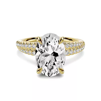 Avalon Double Pavé Crossover 2.00 ct. Oval Lab Engagement Ring