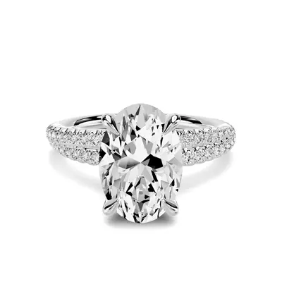Avalon Double Pavé Crossover 2.00 ct. Oval Lab Engagement Ring