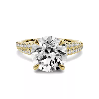 Avalon Double Pavé Crossover 2.00 ct. Round Lab Engagement Ring