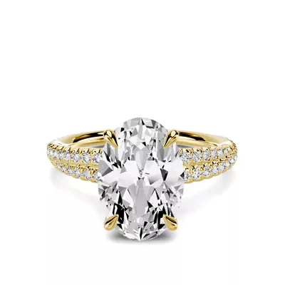 Avalon Double Pavé Crossover 2.50 ct. Oval Lab Engagement Ring