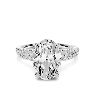 Avalon Double Pavé Crossover 2.50 ct. Oval Lab Engagement Ring