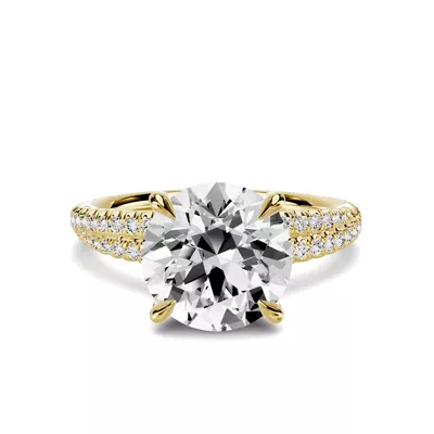 Avalon Double Pavé Crossover 3.00 ct. Round Lab Engagement Ring