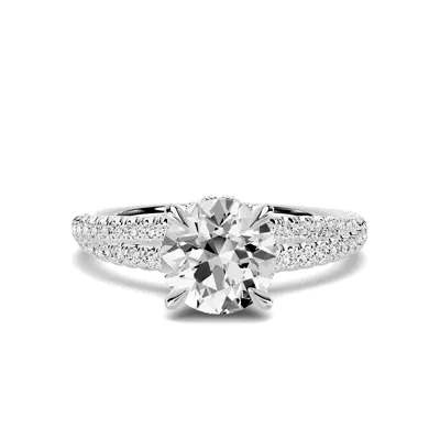 Avalon Double Pavé Crossover Hidden Halo 1.00 ct. Round Lab Engagement Ring