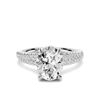 Avalon Double Pavé Crossover Hidden Halo 1.50 ct. Oval Lab Engagement Ring