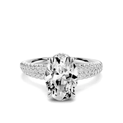 Avalon Double Pavé Crossover Hidden Halo 2.00 ct. Oval Lab Engagement Ring
