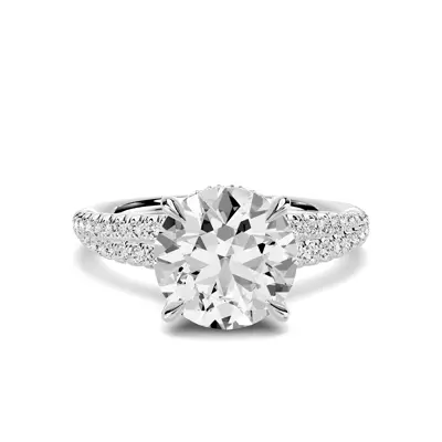 Avalon Double Pavé Crossover Hidden Halo 2.00 ct. Round Lab Engagement Ring