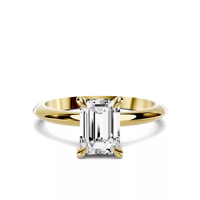 Serra Knife Edge 1.00 ct. Emerald-Cut Lab Engagement Ring (2mm)