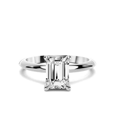 Serra Knife Edge 1.00 ct. Emerald-Cut Lab Engagement Ring (2mm)
