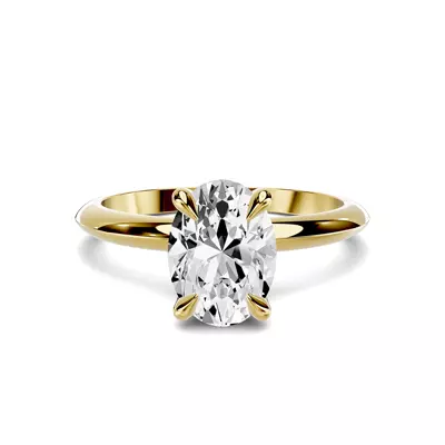 Serra Knife Edge 1.00 ct. Oval Lab Engagement Ring (2mm)