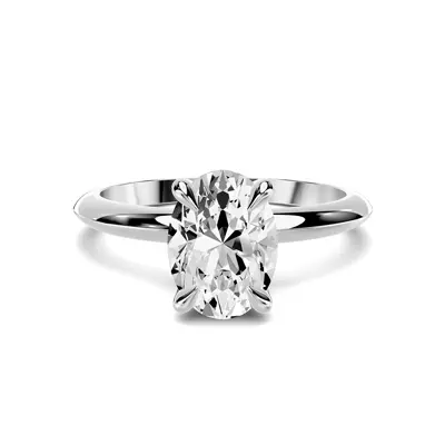 Serra Knife Edge 1.00 ct. Oval Lab Engagement Ring (2mm)