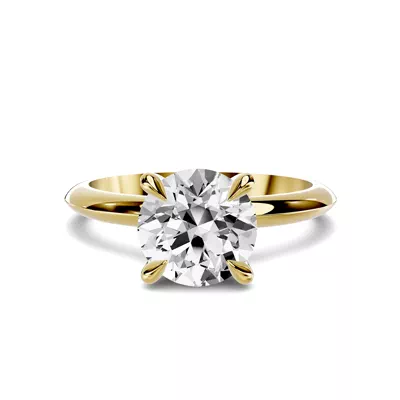 Serra Knife Edge 1.00 ct. Round Lab Engagement Ring (2mm)