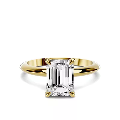Serra Knife Edge 1.50 ct. Emerald-Cut Lab Engagement Ring (2mm)