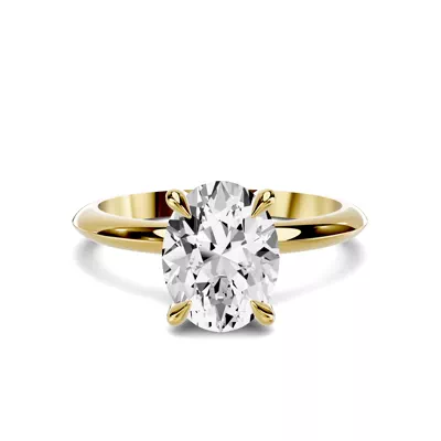 Serra Knife Edge 1.50 ct. Oval Lab Engagement Ring (2mm)